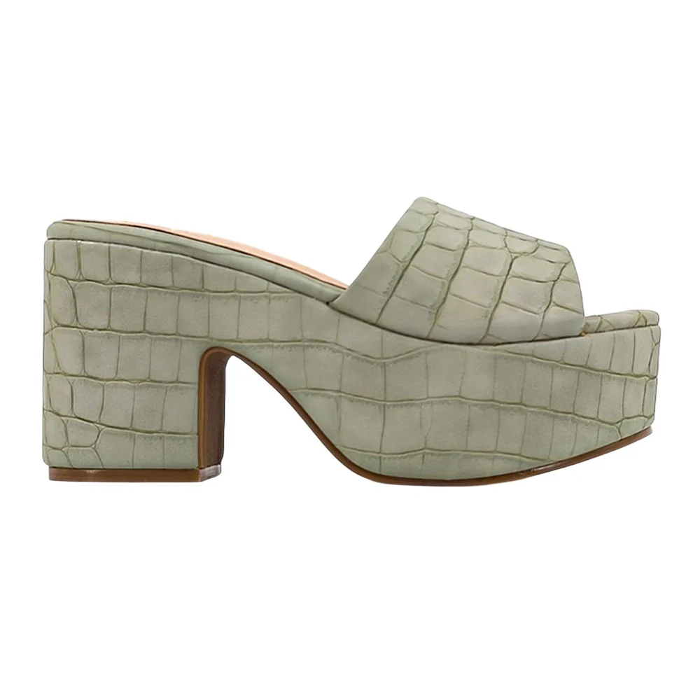 Giza Croc Platform Sandals