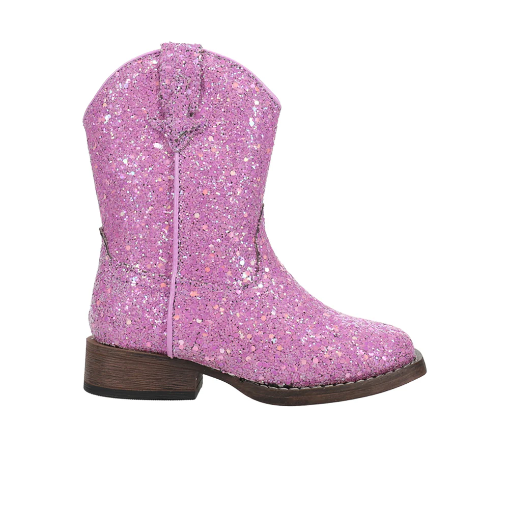 Glitter Galore Square Toe Cowboy Boots (Toddler)