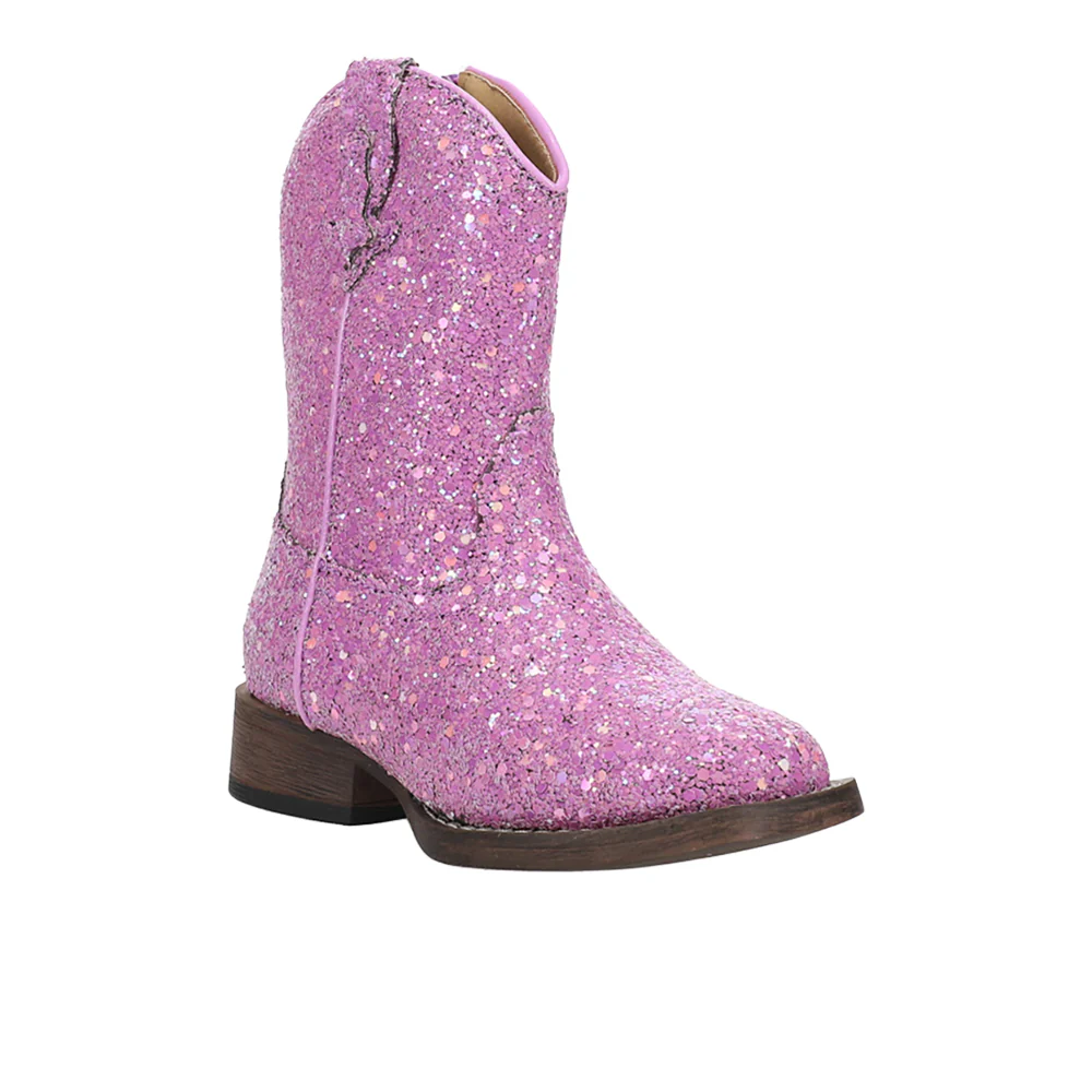 Glitter Galore Square Toe Cowboy Boots (Toddler) - Image 2