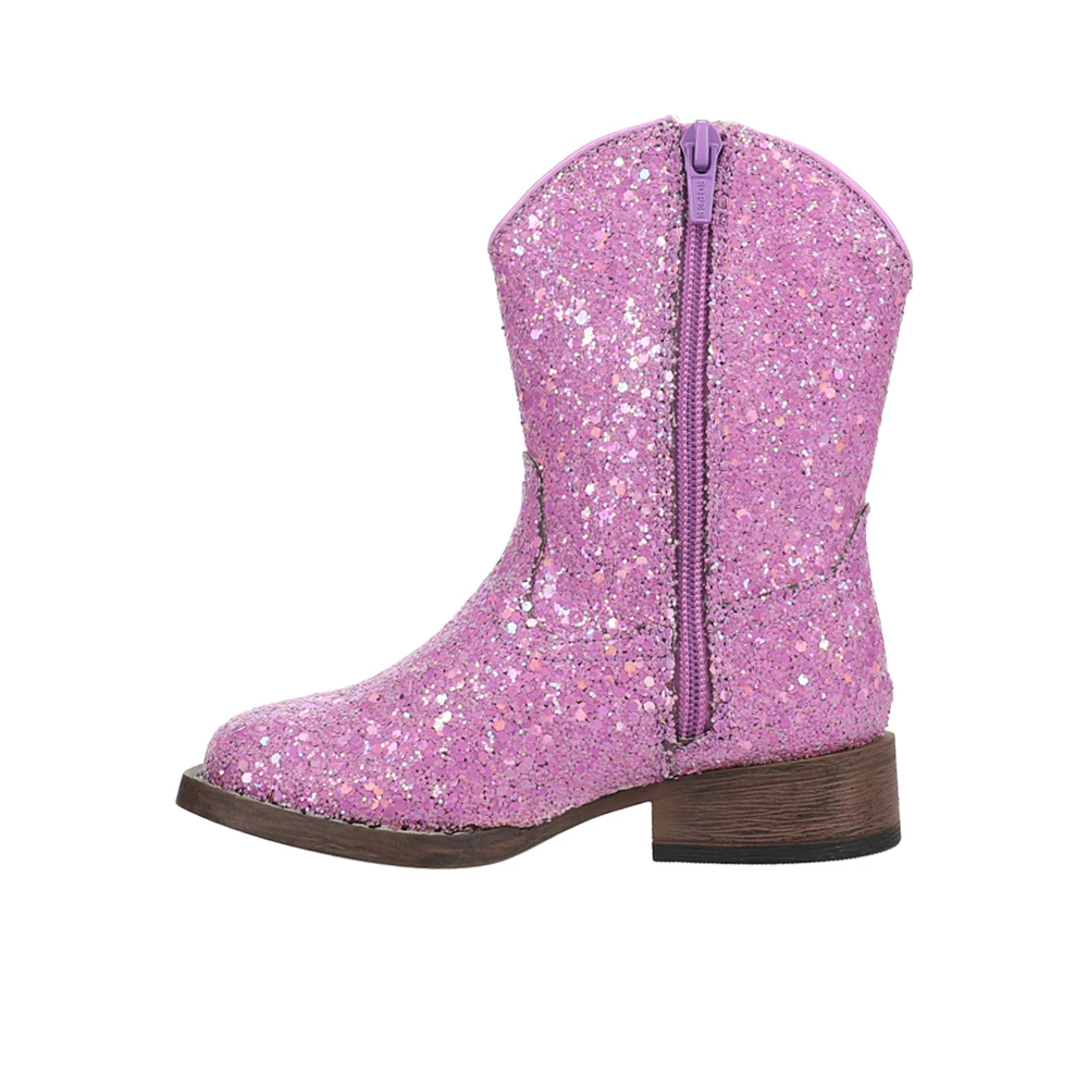 Glitter Galore Square Toe Cowboy Boots (Toddler) - Image 3
