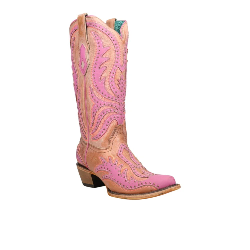 Glow In The Dark Embroidered Snip Toe Pull On Cowboy Boots - Image 2