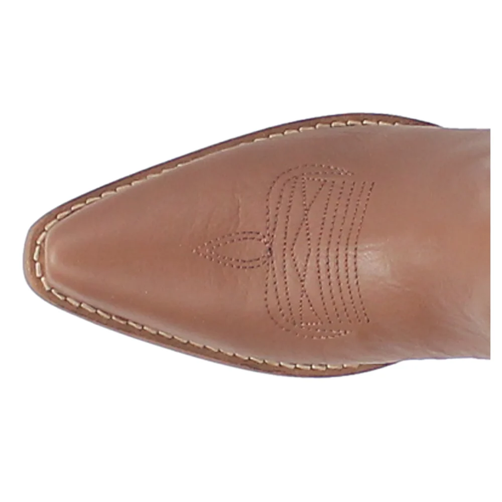 Goodness Gracious Tooled-Inlay Floral Round Toe Pull On Boots - Image 4