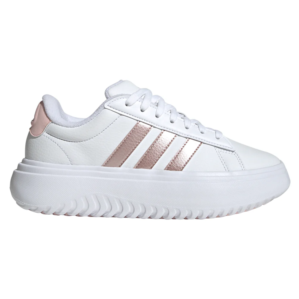 Grand Court Metallic Platform Lace Up Sneakers