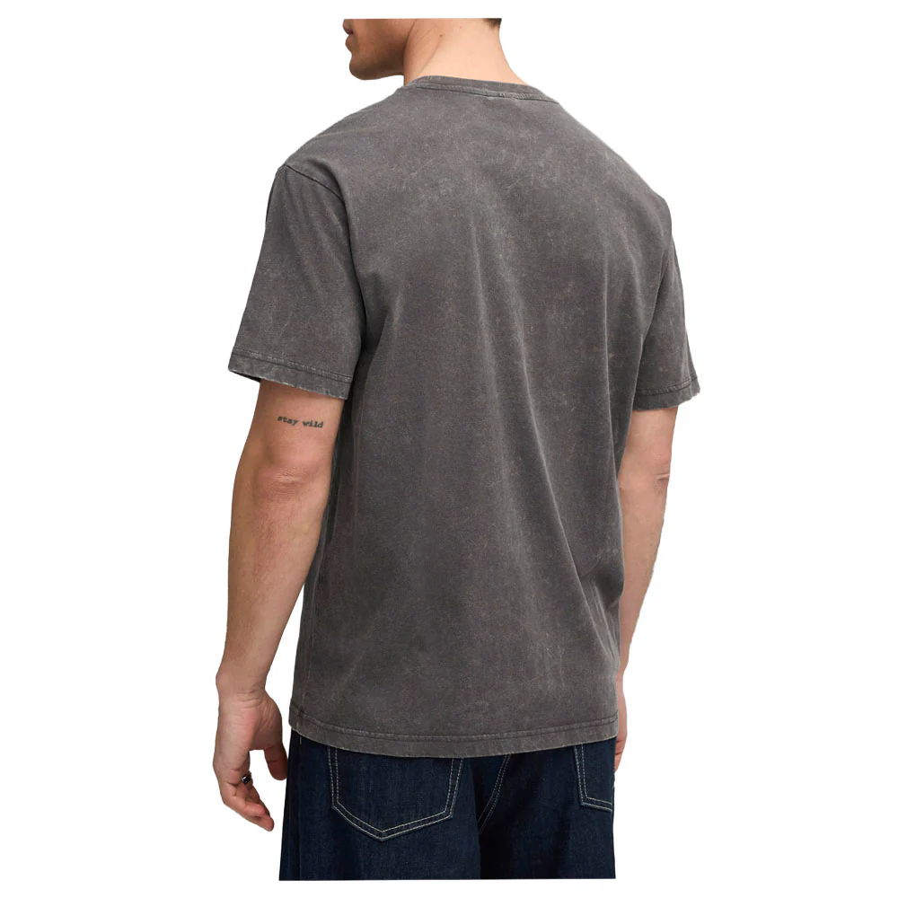 Graphic Font Play Relaxed Washed Crew Neck Short Sleeve T-Shirt - Image 4