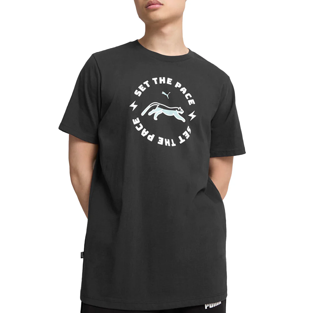 Run Graphic Crew Neck Short Sleeve T-Shirt - Image 3