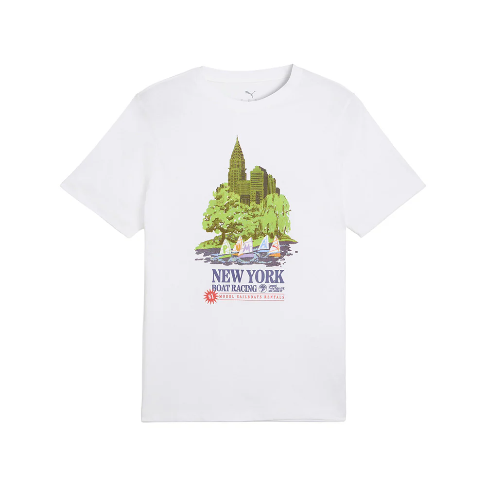 Graphics NYC Boat Regatta Graphic Crew Neck Short Sleeve T-Shirt