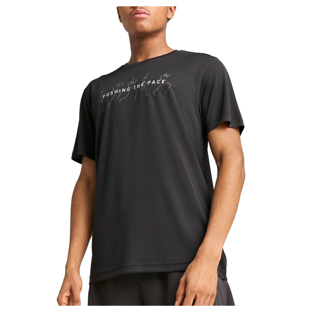 Graphics Running Illustration Crew Neck Short Sleeve Athletic T-Shirt - Image 3