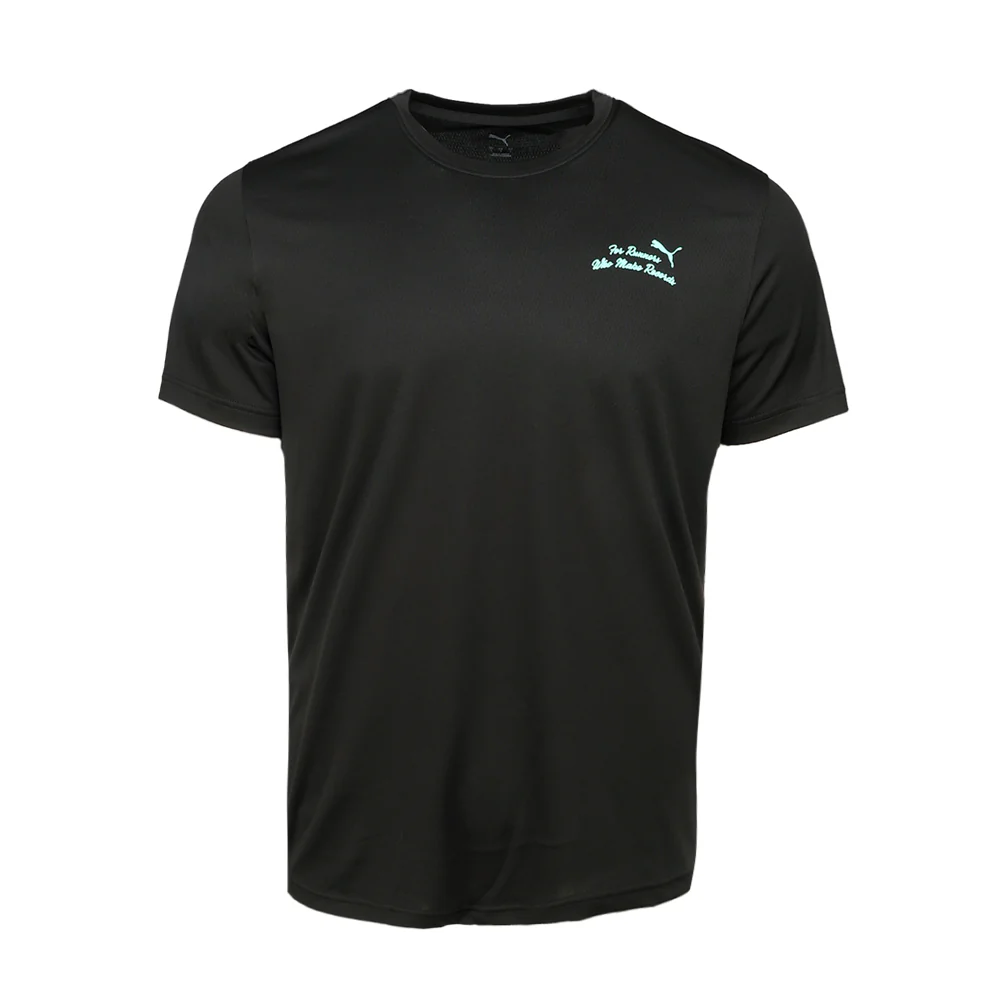 Graphics Running Slogan Graphic Crew Neck Short Sleeve T-Shirt