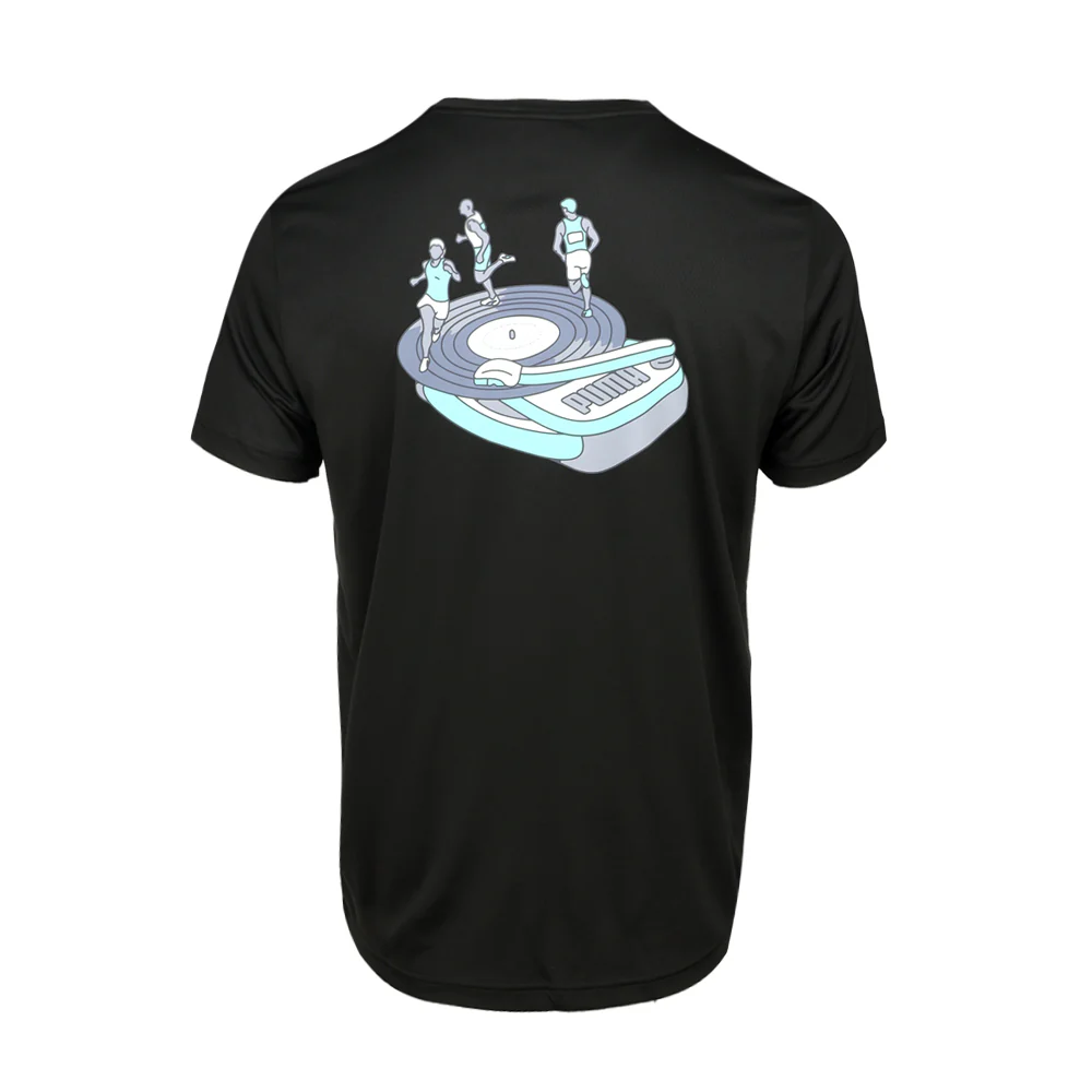 Graphics Running Slogan Graphic Crew Neck Short Sleeve T-Shirt - Image 2