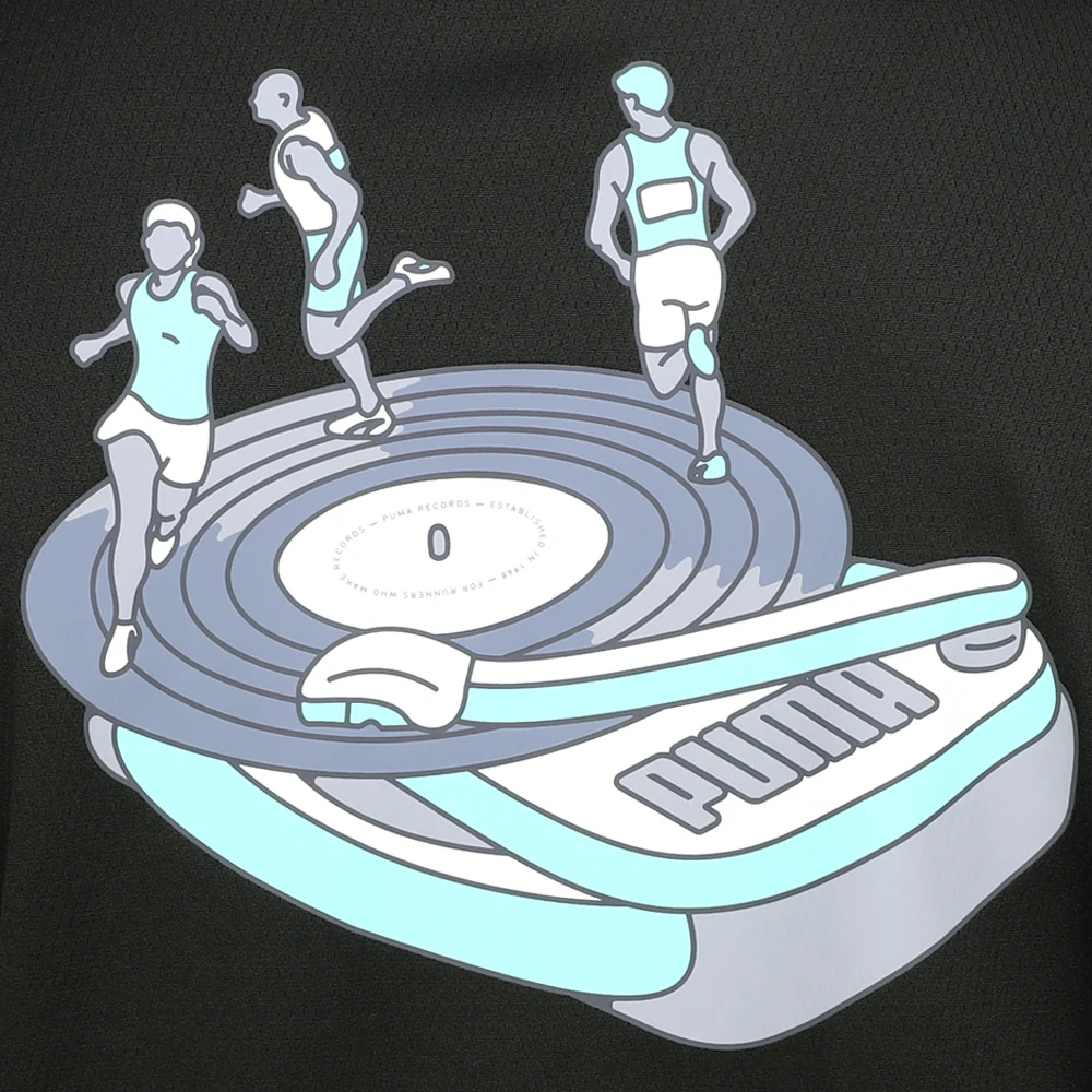 Graphics Running Slogan Graphic Crew Neck Short Sleeve T-Shirt - Image 4