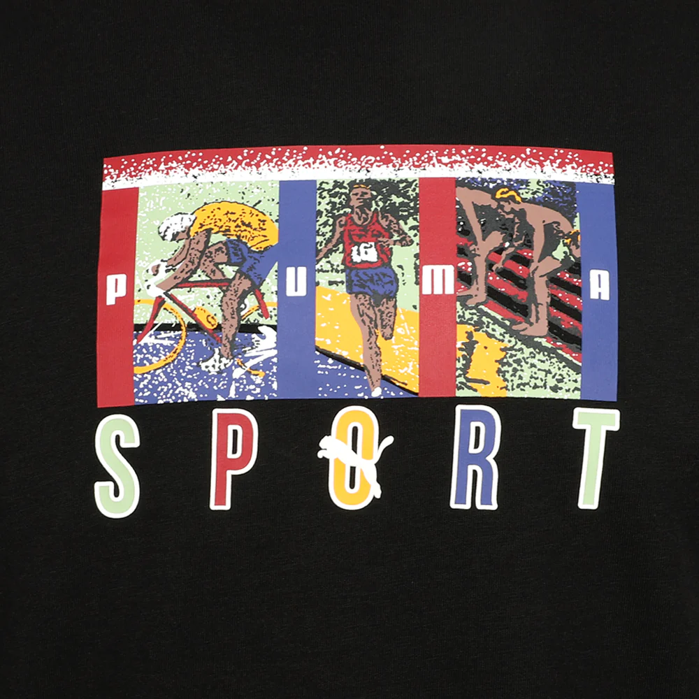 Graphics Sport Crew Neck Short Sleeve T-Shirt - Image 3