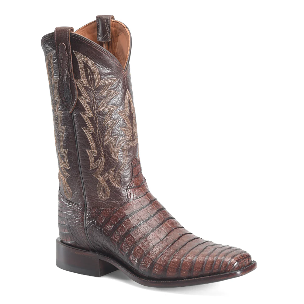 Panama Caiman Square Toe Pull On Cowboy Boots - Image 2