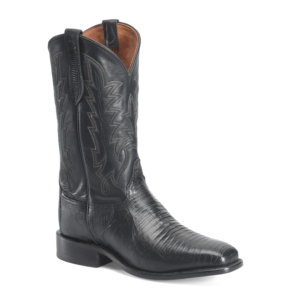 Reposado Lizard Square Toe Pull On Cowboy Boots - Image 2