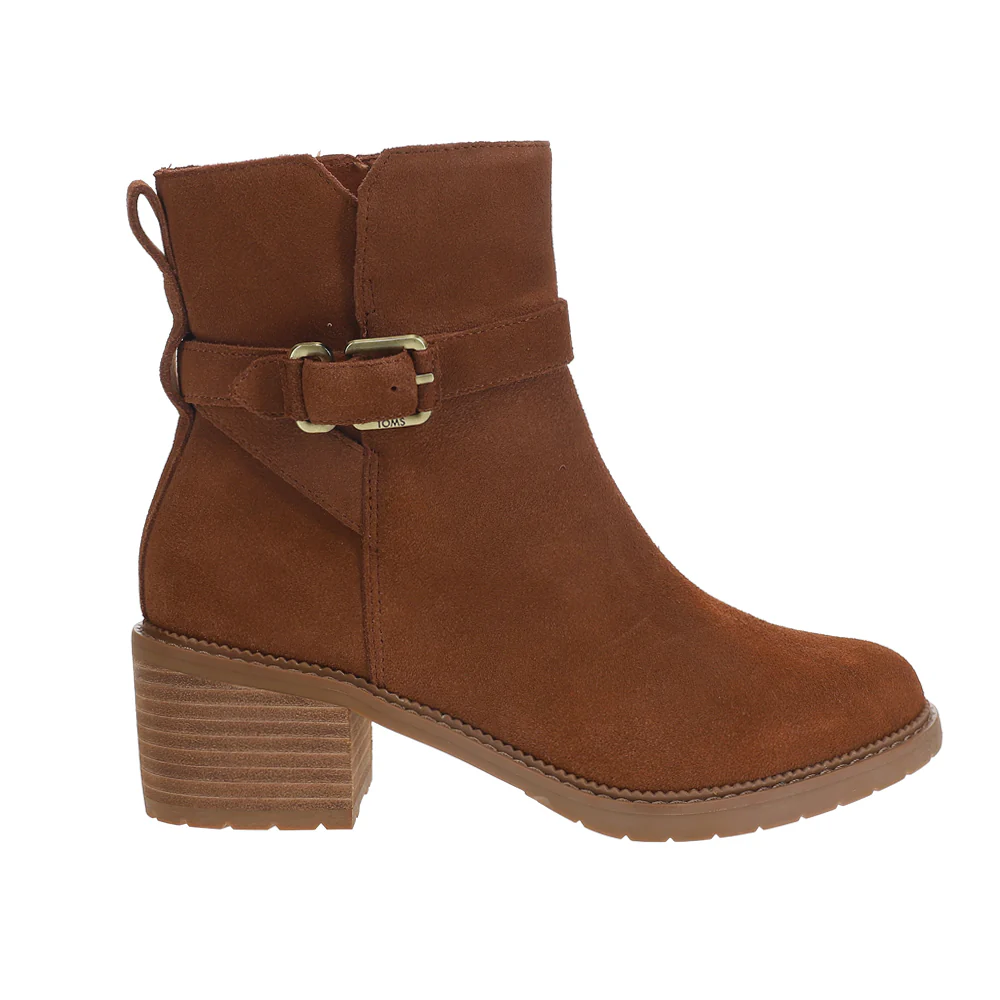 Hailey Buckle Round Toe Zippered Boots