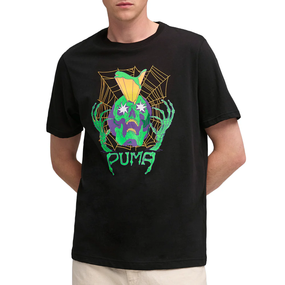 Halloween Graphic Crew Neck Short Sleeve T-Shirt - Image 3
