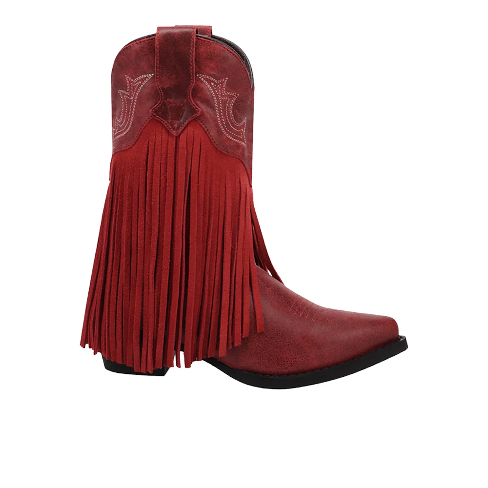 Happy Trails Leather Pointed Toe Pull On Cowboy Boots (Toddler-Little Kid)