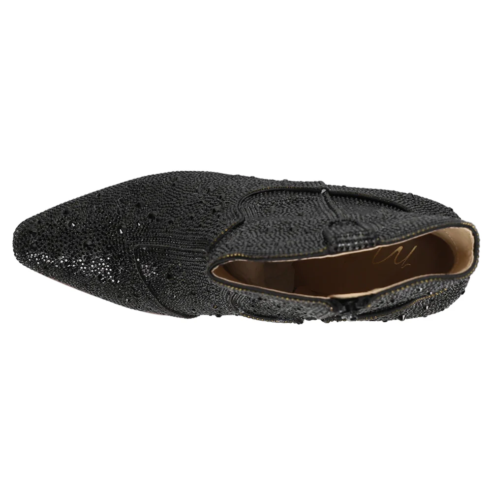 Harlow Pointed Toe Cowboy Booties - Image 4