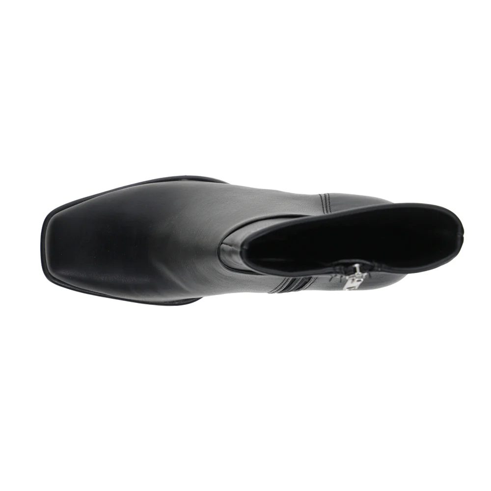 Harp Square Toe Zippered Boots - Image 4