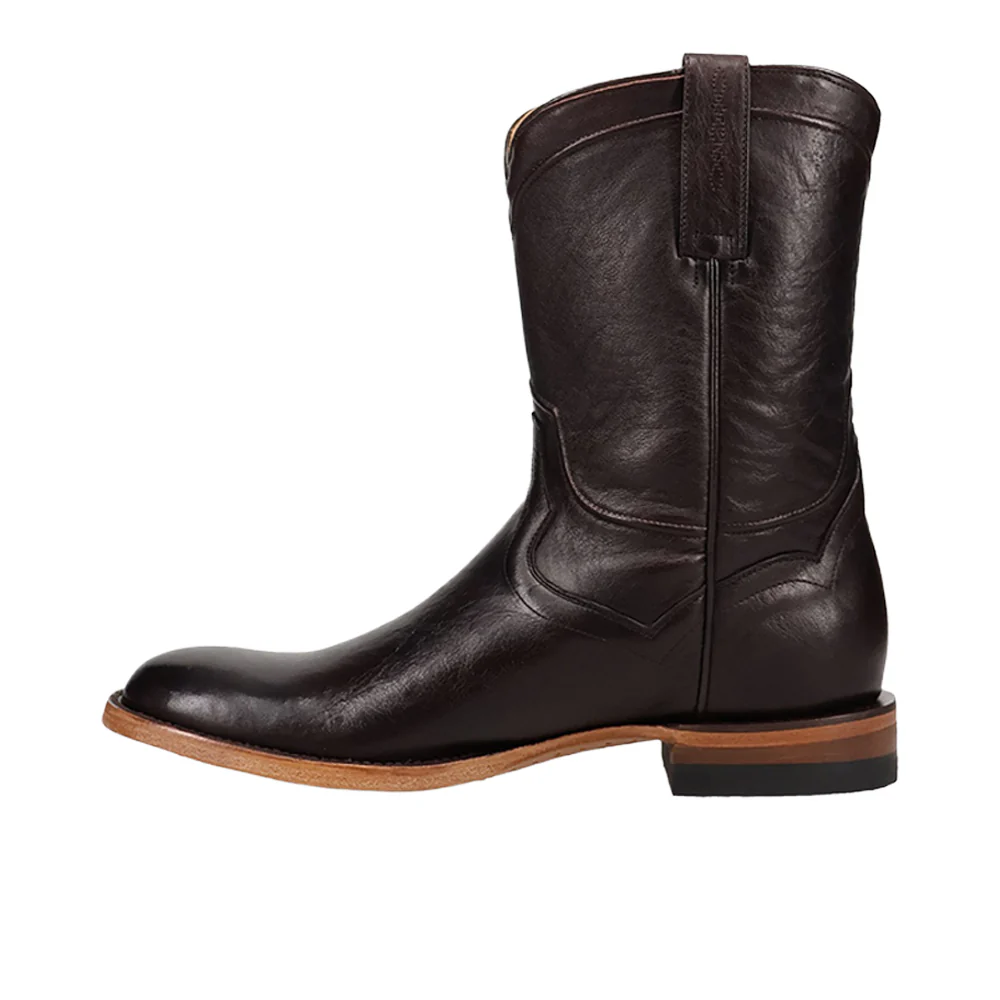 Hartwell Leather Round Toe Pull On Cowboy Boots - Image 3