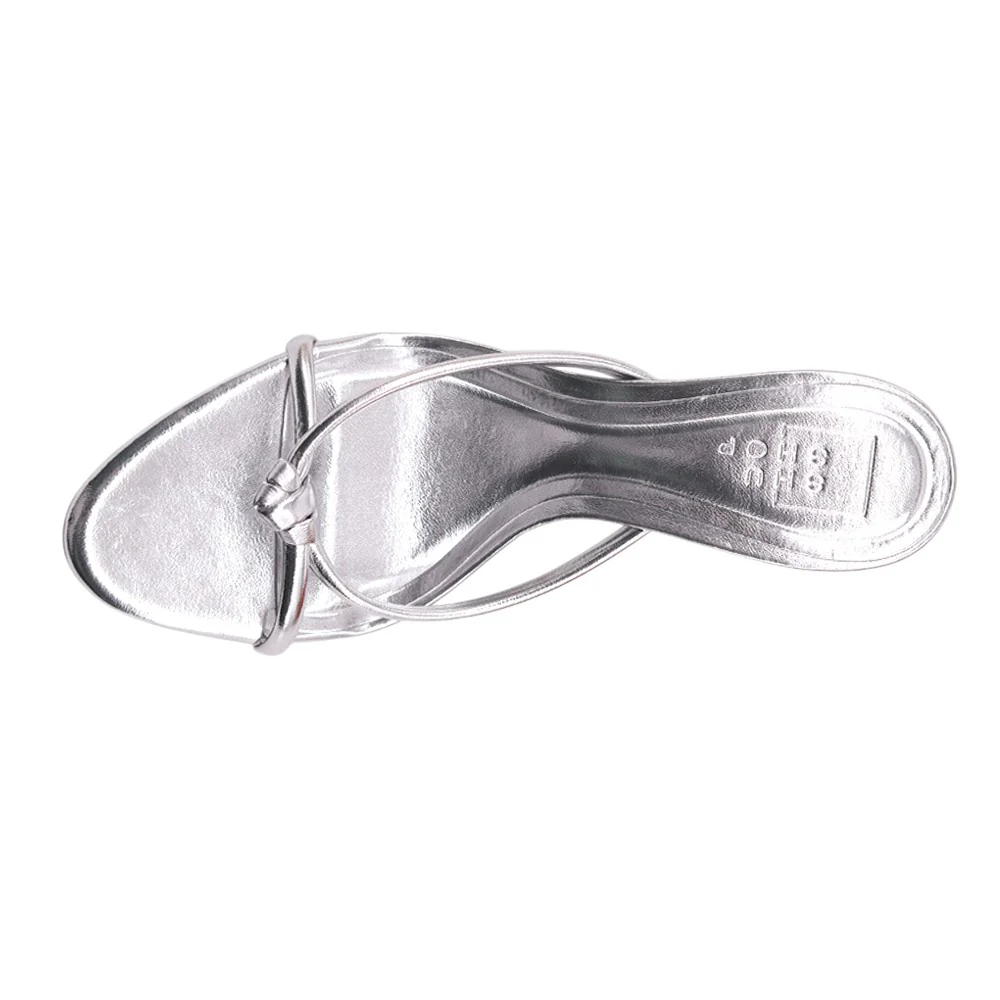 Heidi Heel Metallic Evening Sandals - Image 4