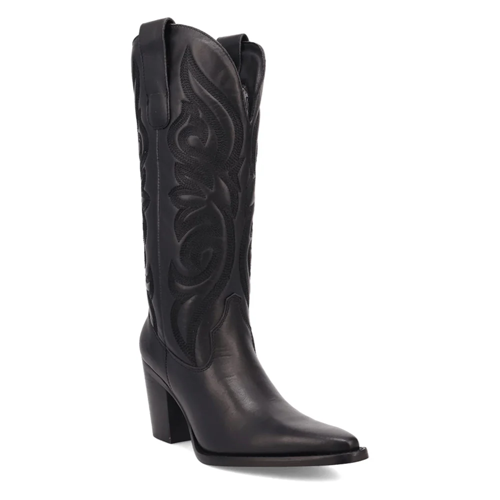 Hensley Embroidered Snip Toe Pull On Boots - Image 2