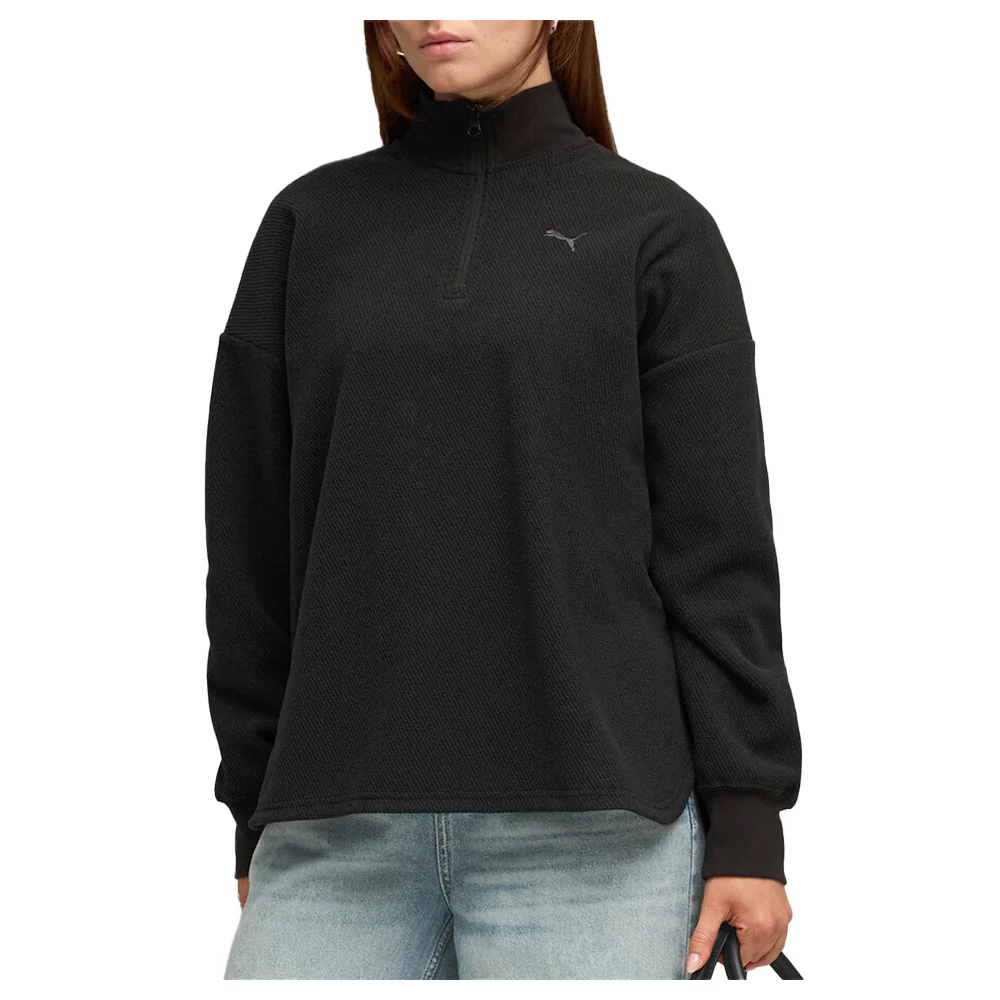 HER Oversized Half Zip Winterized Crew Pullover - Image 3
