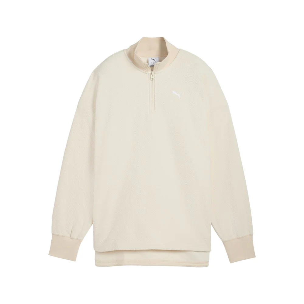HER Oversized Half Zip Winterized Crew Pullover