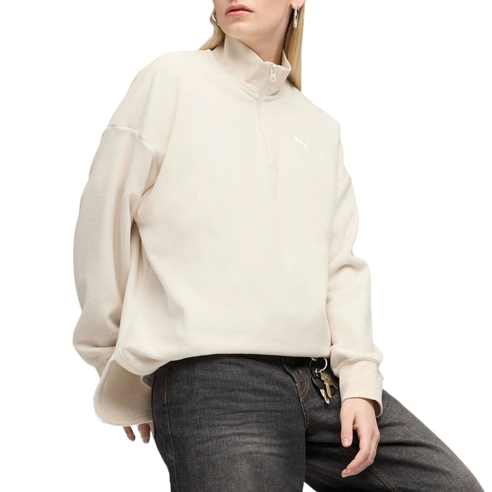 HER Oversized Half Zip Winterized Crew Pullover - Image 5