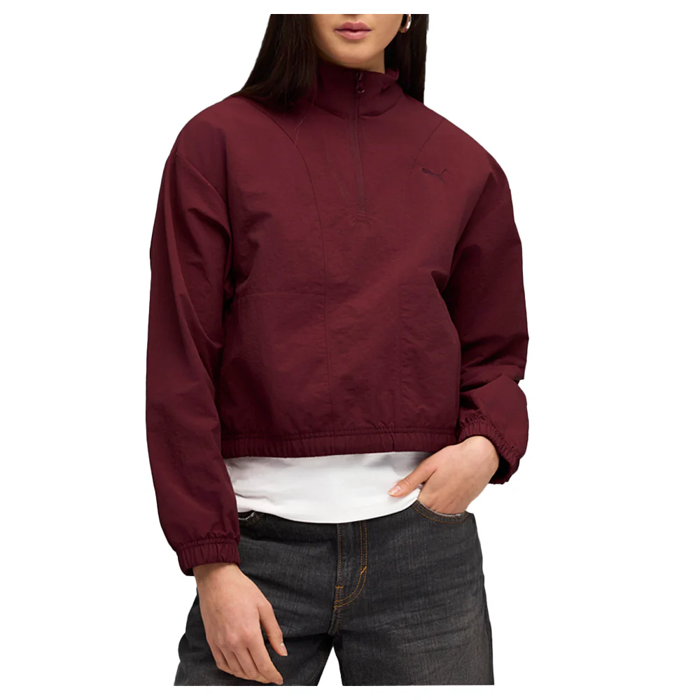 HER Relaxed Woven Half Zip Pullover - Image 3