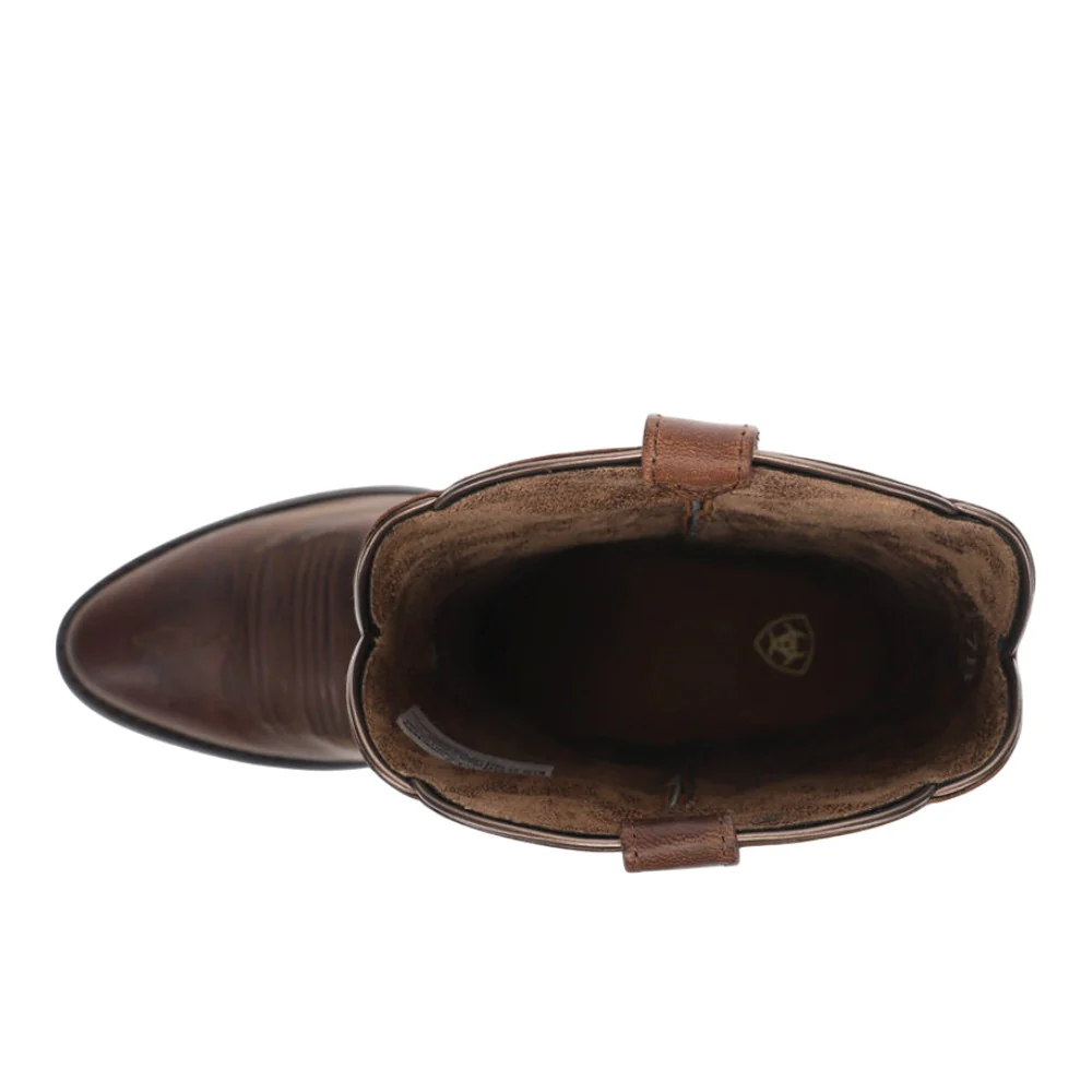 Heritage Round Toe Embroidered Pull On Cowboy Boots - Image 4