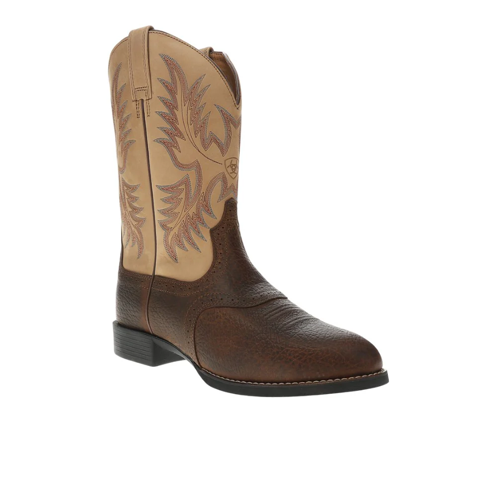 Heritage Stockman Embroidered Round Toe Cowboy Boots - Image 2
