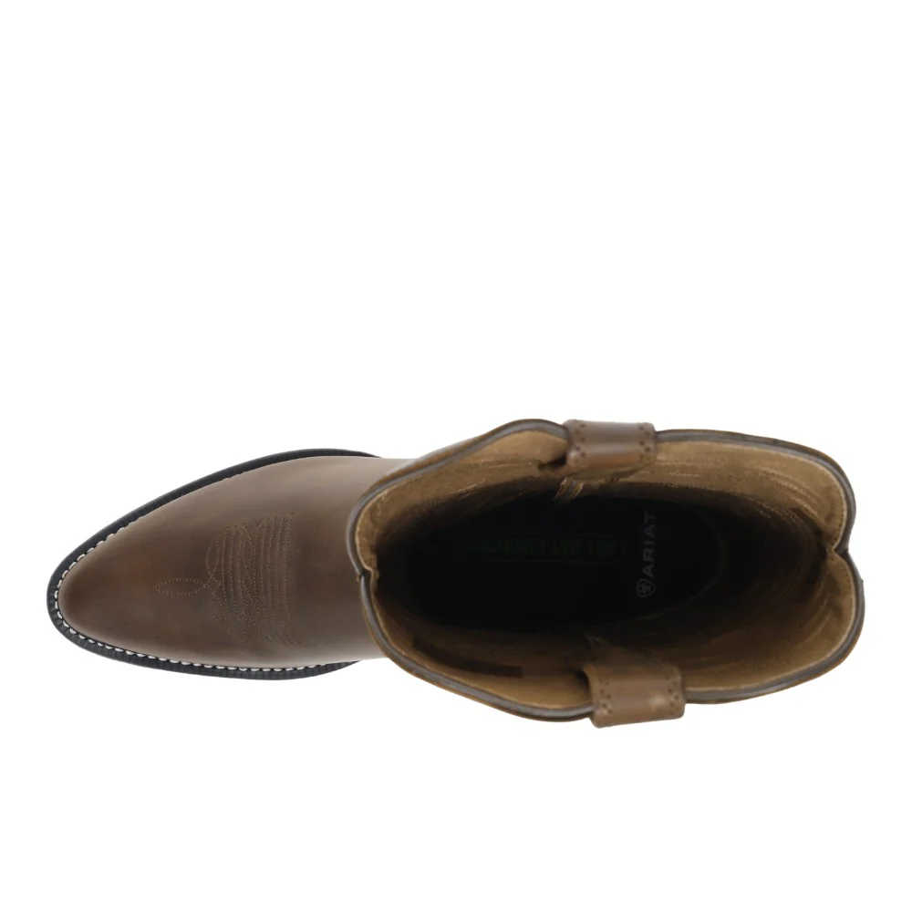 Heritage Embroidered Round Toe Pull On Cowboy Boots - Image 4
