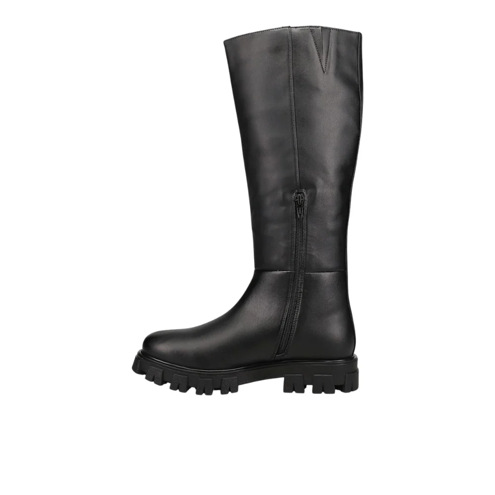 Hold Up Round Toe Pull On Boots - Image 3