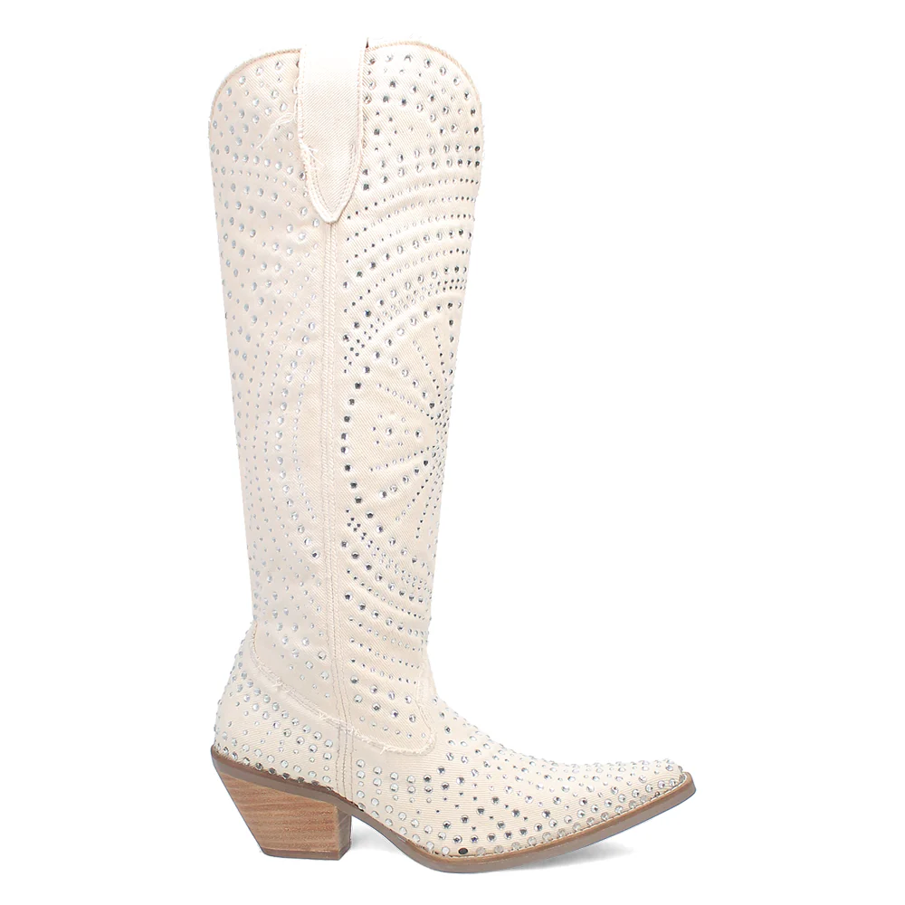 Honkytonk Honey Rhinestone Snip Toe Pull On Boots