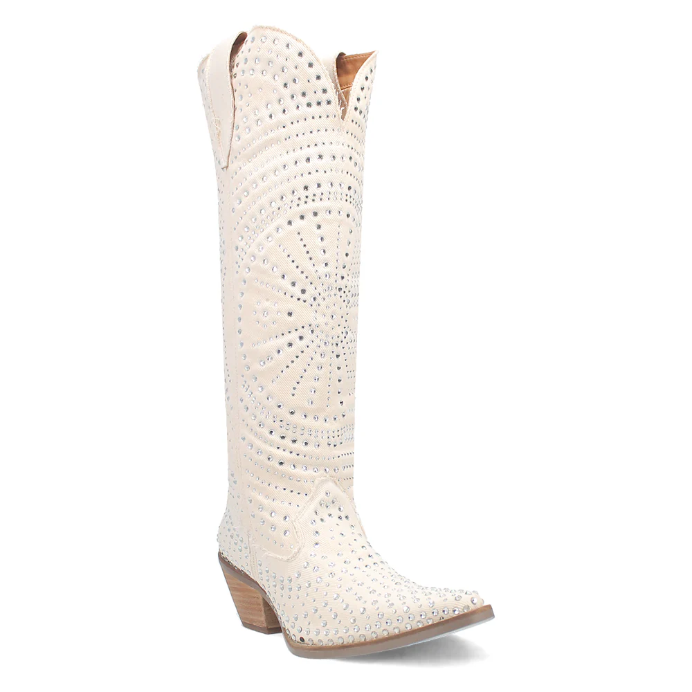 Honkytonk Honey Rhinestone Snip Toe Pull On Boots - Image 2