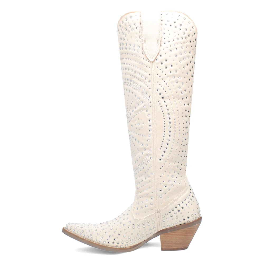 Honkytonk Honey Rhinestone Snip Toe Pull On Boots - Image 3