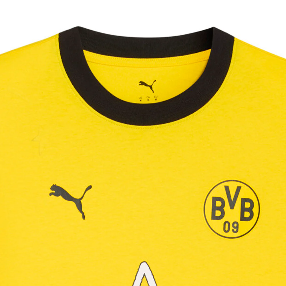 PUMA HOOPS X BORUSSIA DORTMUND Crew Neck Short Sleeve T-Shirt - Image 5