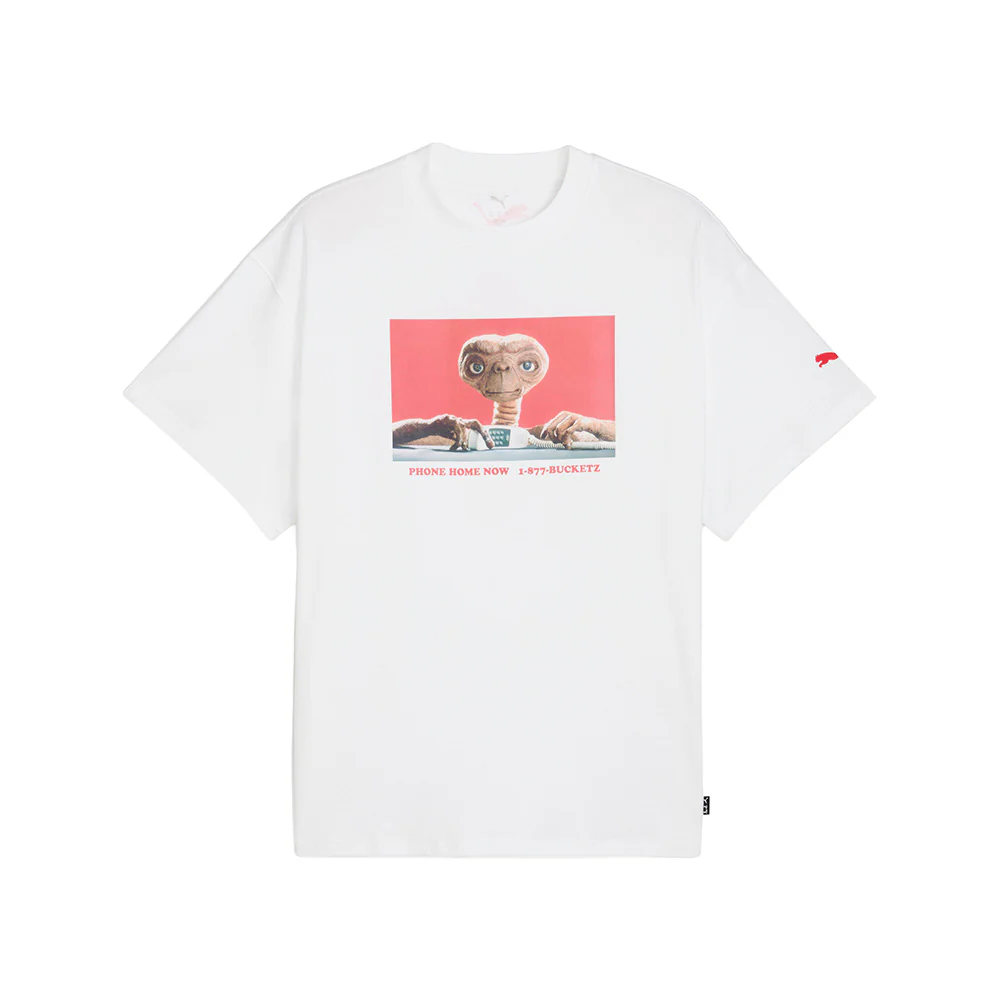PUMA HOOPS X E.T. Graphic Crew Neck Short Sleeve T-Shirt