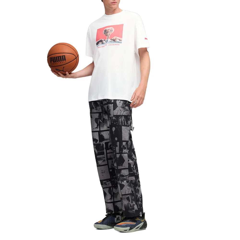 PUMA HOOPS X E.T. Graphic Crew Neck Short Sleeve T-Shirt - Image 5