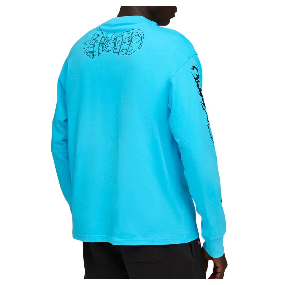 PUMA HOOPS X RICK AND MORTY Crew Neck Long Sleeve T-Shirt - Image 4