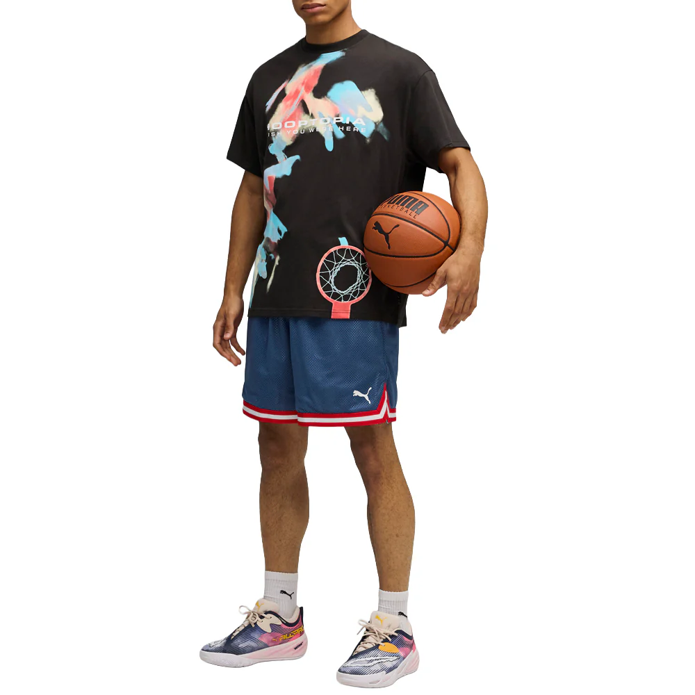 Hooptopia Graphic Crew Neck Short Sleeve Basketball T-Shirt - Image 5