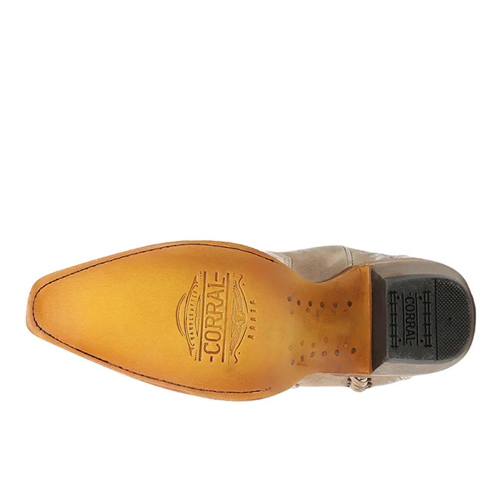 Horseshoe Overlay Embroidered Studs Handwoven Snip Toe Pull On Cowboy Boots - Image 5