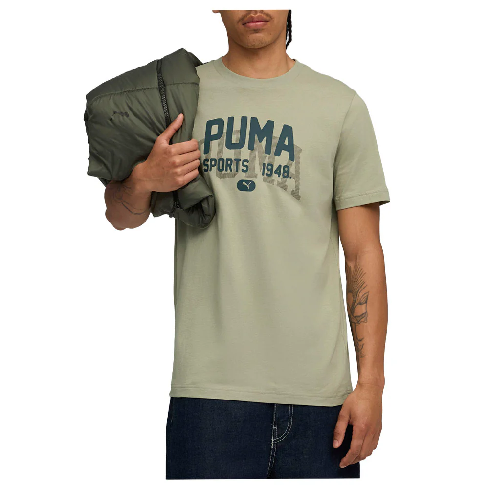 Graphic Varsity Tee Crew Neck Short Sleeve T-Shirt - Image 3