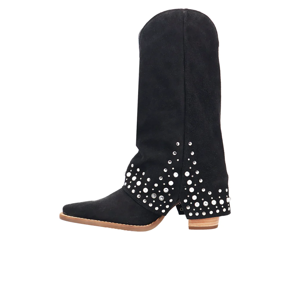 Howdy Honey Suede Leather Snip Toe Pull On Boots - Image 3