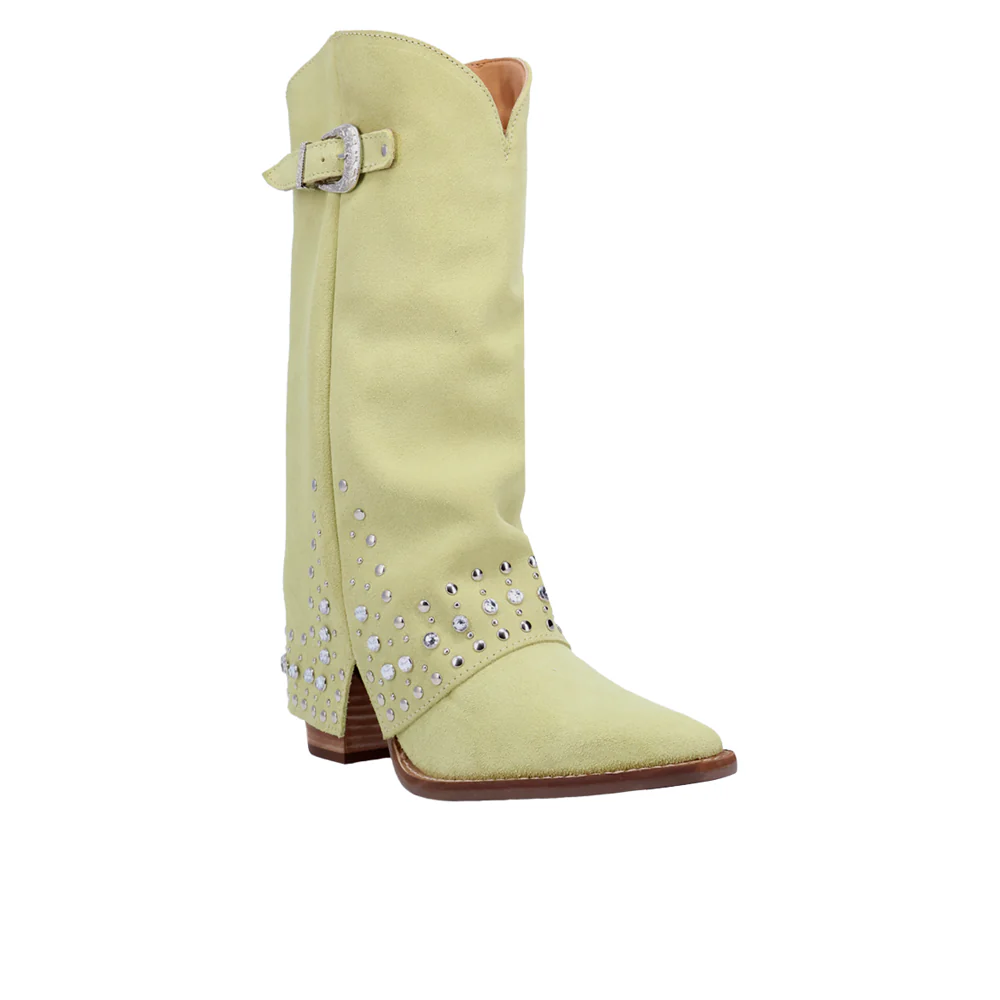Howdy Honey Suede Leather Snip Toe Pull On Boots - Image 2