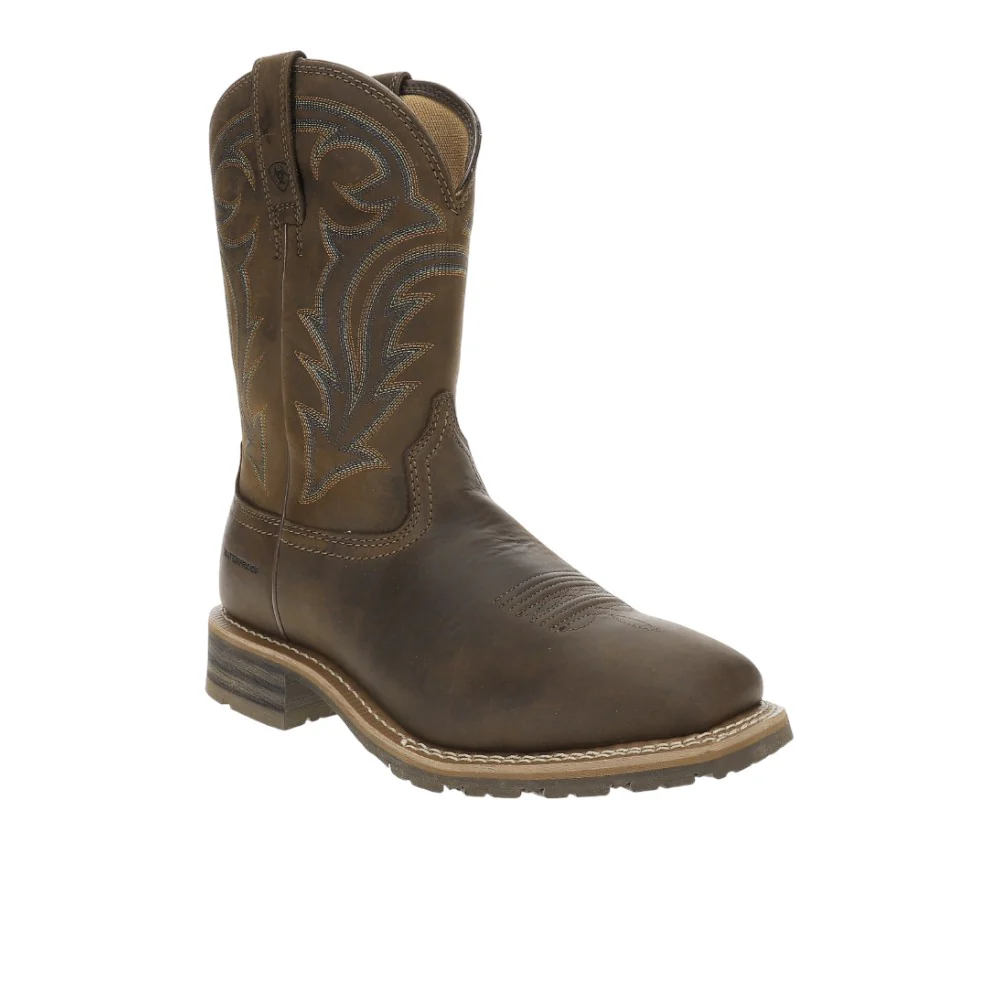 Hybrid Ranchero Embroidered Square Toe Pull On Cowboy Boots - Image 2