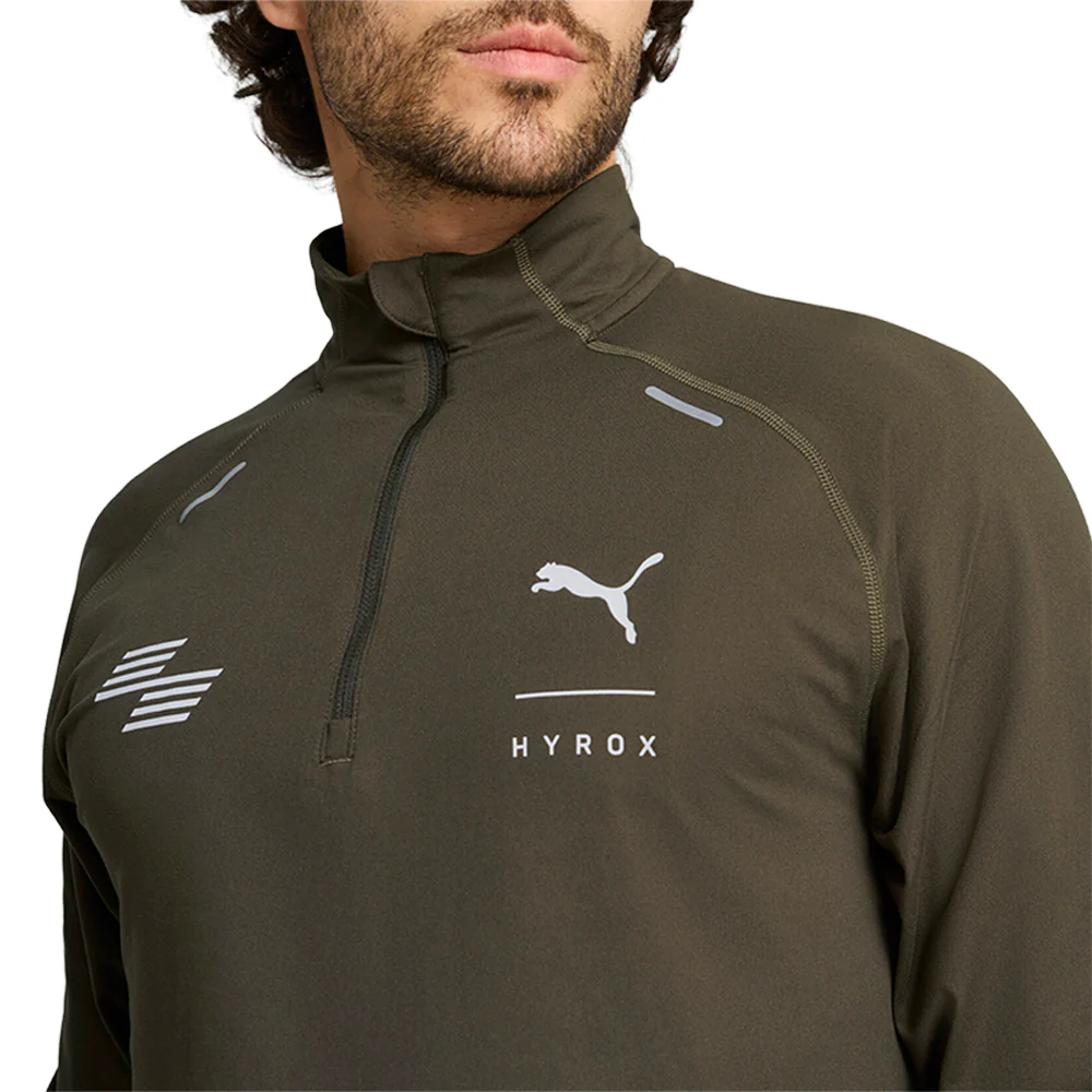 PUMA X HYROX Run Cloudspun Long Sleeve Quarter Zip Pullover - Image 3