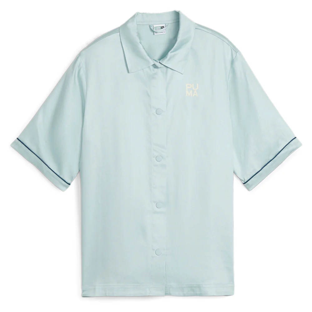 Infuse Woven Collared Short Sleeve Button Up Shirt - Image 2