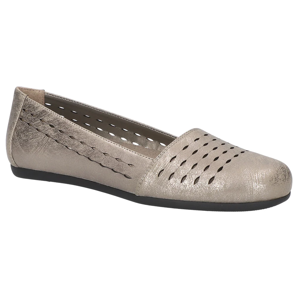 Isha Metallic Cut Out Slip On Flats - Image 2