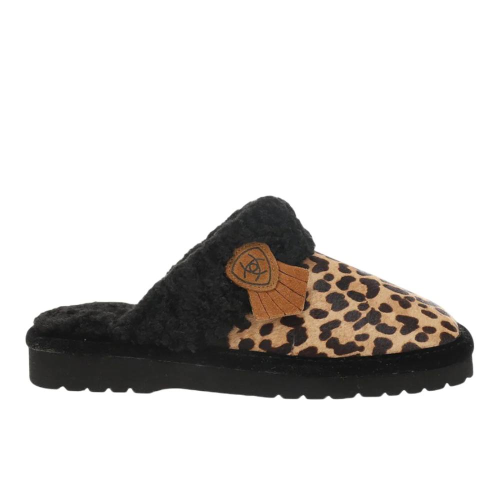 Jackie Cheetah Square Toe Scuff Slippers